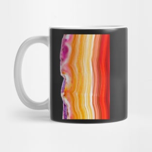 Abstract background, red orange agate slice striped mineral Mug